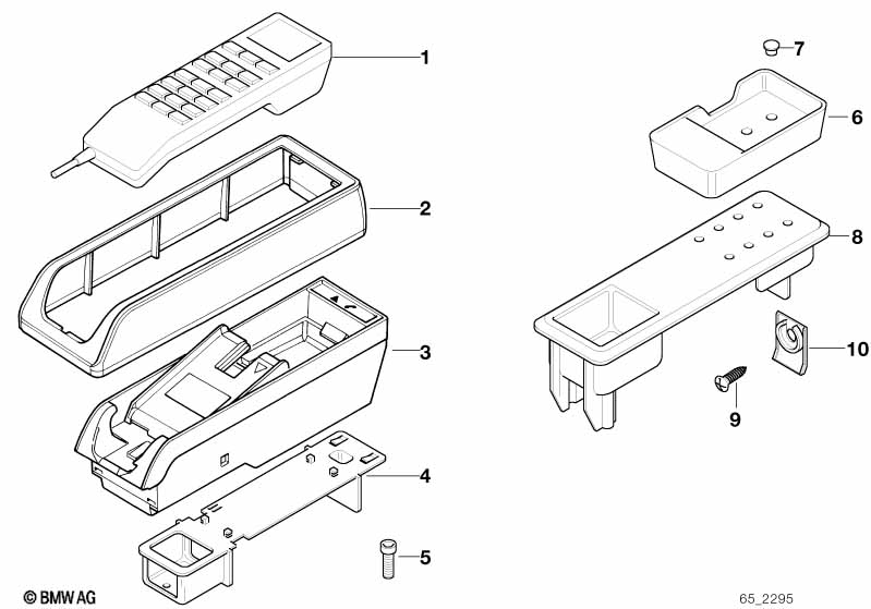 Детали телефона в центральной консоли