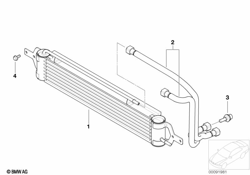 Масляный радиатор/трубопровод масл.рад.