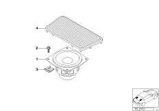 Детали динамика на полке за зад.сиденьем