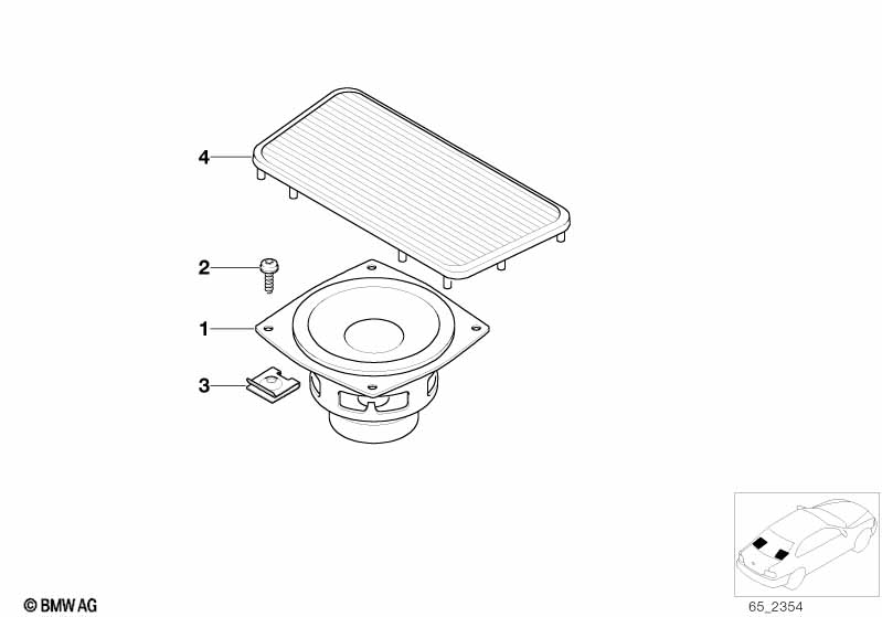 Детали динамика на полке за зад.сиденьем