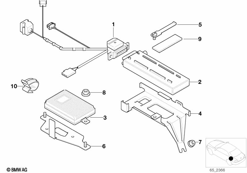 Детали SA 632 в багажнике
