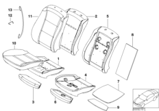 Набивка и обивка передн.сиденья
