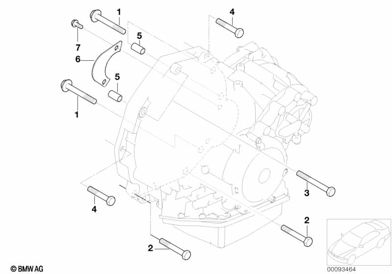 Крепление коробки передач