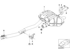 Задний дополнительный глушитель