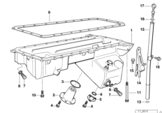 Масляный картер/маслоизмерит.щуп