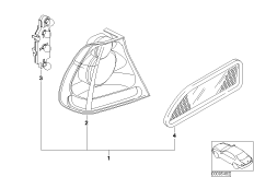 Блок задних фонарей хромированный