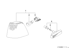Компл.доосн.фонарей указ.повор.Пд белый