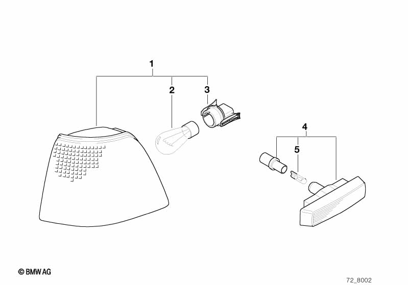 Компл.доосн.фонарей указ.повор.Пд белый
