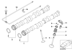 Распредвал мех.клап.газораспред./клапаны
