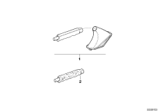 Рукоятка рычага стоян.тормоза/чехол кожа