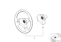 Спортивное рулев.колесо кожа "Blackline"