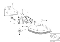 Блок задних фонарей на крыле