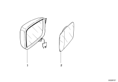 Стекло панорам.зеркала с обогр.встав.