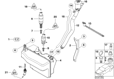 Бачок стеклоомывателя/омывателя фар