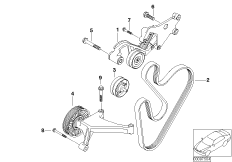 Ременный привод водяной помпы/генератора
