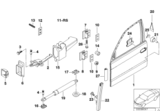 Дверь Пд, петли/ограничитель двери