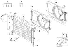 Радиатор водян.охлажд./кожух вентилятора
