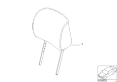 Индивид.подголовник спорт.сиденья кожа