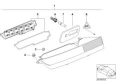 Блок задних фонарей на багажной двери