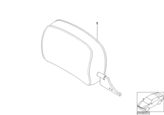 Инд.подголовник передн.сиденья Alcantara