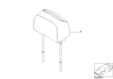 Инд.задний подголовник Alcantara