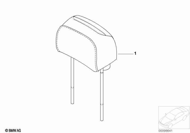 Инд.задний подголовник Alcantara