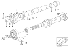 Шарнир с крест.промежут.опоры кард.вала