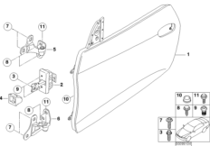 Дверь Пд, петли/ограничитель двери