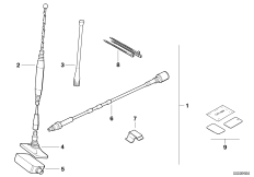 Комплект дооснащ.антенны на стекле