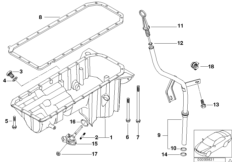 Масляный картер/маслоизмерит.приспособл.